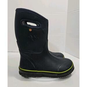Bogs Classic High Boots Youth Boys Blue Rain Winter Waterproof Insulated Size 5